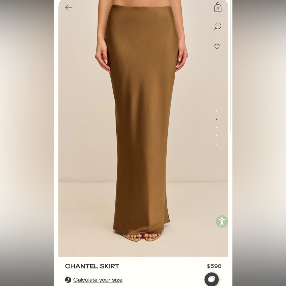 CULT GAIA Chantel Maxi Skirt in bronze / NWT - Picture 2 of 7